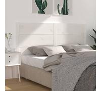 ZQQLVOO Cabecero Madera Maciza de Pino Blanco Solid Pine Wood Bed Headboard with Rustic Charm, Classic Design for Bed Frame Support and Relaxing Bedroom Decor 146x4x100
