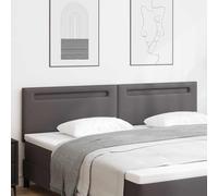 ZQQLVOO Cabecero Montaje en la Pared con cabecera Gris Adjustable Height Modern Bed Frame Headboard for Bedroom, Minimalist Design with Soft PVC Upholstery and Solid Wo