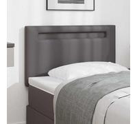 ZQQLVOO Cabecero Montaje en la Pared con cabecera Manual Gris Adjustable Height Modern Bed Frame Headboard for Bedroom, Minimalist Design with Soft PVC Upholstery and S