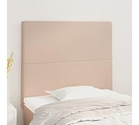 ZQQLVOO Cabeceros 2 Unidades Cuero sintético Capuchino Classic Upholstered Bed Frame Headboard with Adjustable Height, Durable Faux Leather, Stable Wooden Legs, and Bac