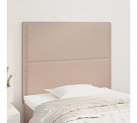 ZQQLVOO Cabeceros 2 Unidades Cuero sintético Capuchino Classic Upholstered Bed Frame Headboard with Adjustable Height, Durable Synthetic Leather, and Wooden Legs for Lu