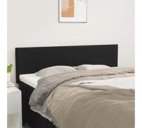 ZQQLVOO Cabeceros 2 Unidades Cuero sintético Negro Classic Upholstered Bed Frame Headboard with Adjustable Height, Durable Faux Leather, Stable Wooden Legs, and Back Su