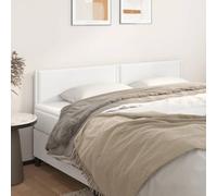 ZQQLVOO Cabeceros 2 Unidades de Cuero sintético Blanco Classic Upholstered Bed Frame Headboard with Adjustable Height, Durable Synthetic Leather, and Wooden Legs for Lu