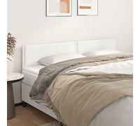 ZQQLVOO Cabeceros 2 Unidades de Cuero sintético Blanco Classic Upholstered Bed Frame Headboard with Adjustable Height, Durable Synthetic Leather, and Wooden Legs for Lu
