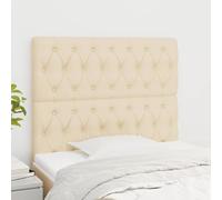 ZQQLVOO Cabeceros 2 Unidades de Tela Color Crema Classic Elegant Upholstered Bed Frame Headboard with Adjustable Height, Durable Fabric and Stable Wooden Legs for Bedro