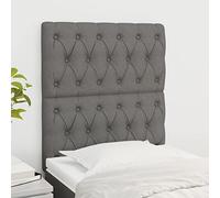 ZQQLVOO Cabeceros 2 Unidades de Tela Gris Oscuro Classic Elegant Upholstered Bed Frame Headboard with Adjustable Height, Durable Fabric and Stable Wooden Legs for Bedro