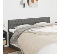 ZQQLVOO Cabeceros 2 Unidades de Tela Gris Oscuro Classic Elegant Upholstered Bed Frame Headboard with Adjustable Height, Durable Fabric and Stable Wooden Legs for Bedro