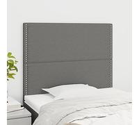 ZQQLVOO Cabeceros 2 Unidades de Tela Gris Oscuro Classic Upholstered Bed Frame Headboard with Adjustable Height, Wooden Legs for Stability, Breathable Fabric, and Back