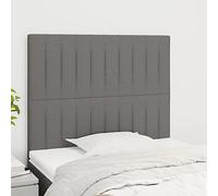 ZQQLVOO Cabeceros 2 Unidades de Tela Gris Oscuro Classic Upholstered Bed Frame Headboard with Adjustable Height, Premium Fabric, and Sturdy Wooden Legs for Bedroom Comf