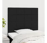 ZQQLVOO Cabeceros 2 Unidades de Tela Negro Classic Elegant Upholstered Bed Frame Headboard with Adjustable Height, Wooden Legs for Bedroom Comfort and Back Support 100x