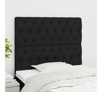 ZQQLVOO Cabeceros 2 Unidades de Tela Negro Classic Elegant Upholstered Bed Frame Headboard with Adjustable Height, Durable Fabric and Stable Wooden Legs for Bedroom Com