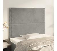 ZQQLVOO Cabeceros 2 Unidades de Terciopelo Gris Claro Classic Upholstered Bed Frame Headboard with Soft Velvet Fabric, Adjustable Height, and Sturdy Wooden Legs for Bac