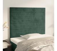 ZQQLVOO Cabeceros 2 Unidades de Terciopelo Verde Oscuro Classic Upholstered Bed Frame Headboard with Soft Velvet Fabric, Adjustable Height, and Sturdy Wooden Legs for B