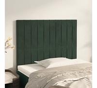 ZQQLVOO Cabeceros 2 Unidades de Terciopelo Verde Oscuro Classic Upholstered Bed Frame Headboard with Soft Velvet Fabric, Adjustable Height, and Sturdy Wooden Legs for B