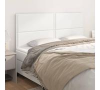 ZQQLVOO Cabeceros 4 Unidades de Cuero sintético Blanco Classic Upholstered Bed Frame Headboard with Adjustable Height, Durable Synthetic Leather, and Wooden Legs for Lu