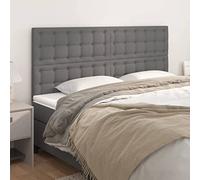 ZQQLVOO Cabeceros 4 Unidades de Cuero sintético Gris Classic Upholstered Bed Frame Headboard with Adjustable Height, Durable Faux Leather, and Stable Wooden Legs for Be