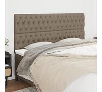 ZQQLVOO Cabeceros 4 Unidades de Tela Gris Taupe Classic Elegant Upholstered Bed Frame Headboard with Adjustable Height, Durable Fabric and Stable Wooden Legs for Bedroo