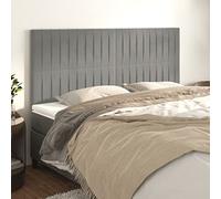 ZQQLVOO Cabeceros 4 Unidades de Terciopelo Gris Claro Classic Upholstered Bed Frame Headboard with Soft Velvet Fabric, Adjustable Height, and Sturdy Wooden Legs for Bac