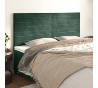 ZQQLVOO Cabeceros 4 Unidades de Terciopelo Verde Oscuro Classic Upholstered Bed Frame Headboard with Soft Velvet Fabric, Adjustable Height, and Sturdy Wooden Legs for B