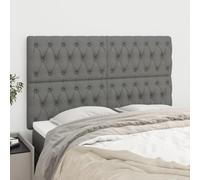 ZQQLVOO Cabeceros 4 Unidades Tela Gris Oscuro Classic Elegant Upholstered Bed Frame Headboard with Adjustable Height, Durable Fabric and Stable Wooden Legs for Bedroom
