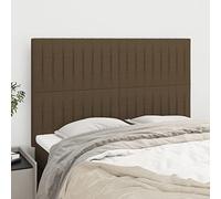 ZQQLVOO Cabeceros 4 Unidades Tela marrón Oscuro Classic Upholstered Bed Frame Headboard with Adjustable Height, Premium Fabric, and Sturdy Wooden Legs for Bedroom Comfo