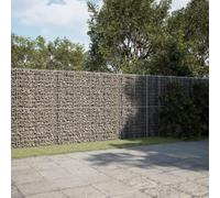 ZQQLVOO Cesta de piedra galvanizada para exterior como gavión con tapa, 1150 x 100 x 200 cm, de hierro y montaje sin herramientas, cesta de gaviones para paisajismo de jardín como protección visual