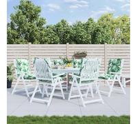 ZQQLVOO Cojines de respaldo bajo, 6 unidades, diseño de hojas, tejido Oxford, cómodo asiento para exteriores con tela Oxford y diseño antideslizante