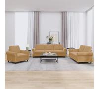 ZQQLVOO Conjunto de sofá de terciopelo de 3 plazas con acolchado cómodo, estructura robusta de madera contrachapada y metal, tela de terciopelo suave, peso del asiento hasta 110 kg, muebles de salón