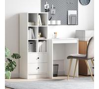 ZQQLVOO Escritorio con espacio de almacenamiento blanco aglomerado armario de pasillo para sala de estar dormitorio