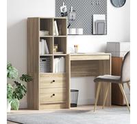 ZQQLVOO Escritorio con espacio de almacenamiento Sonoma roble aglomerado armario de jardín armario para interior salón