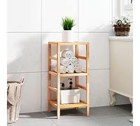 ZQQLVOO Estante de Baño de Madera de Nogal Macizo con 3 Estantes, Amplio Almacenamiento y Diseño de Celosía para Ventilación Óptima, Ideal para Baño, Lavadero o Balcón