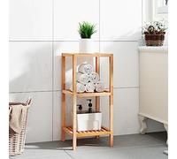 ZQQLVOO Estante de Baño de Madera de Nogal Macizo con 3 Estantes, Amplio Almacenamiento y Ventilación Óptima para Toallas y Productos de Higiene en Baño, Lavadero o Balcón