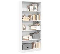 ZQQLVOO Estantería blanca de oficina para hotel, 80 x 24 x 176 cm, material de madera