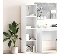 ZQQLVOO Estantería blanca multifuncional para oficina, 40 x 30 x 152 cm, material de madera