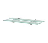 ZQQLVOO Estantería de ducha, estantes de pared montados en la pared, estantería flotante, 2 unidades, cristal de 60 x 20 cm, 8 mm, para dormitorio, baño, cocina, salón, oficina