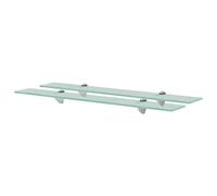 ZQQLVOO Estantería de ducha, estantes de pared montados en la pared, estantería flotante, 2 unidades, cristal de 70 x 20 cm, 8 mm, para dormitorio, baño, cocina, salón, oficina