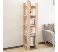 ZQQLVOO Estantería de Madera de Pino Macizo, Mueble Librería sin Panel Trasero para Libros Revistas DVD, Divisor de Espacios con Amplio Almacenaje, Estante Decorativo y Práctico