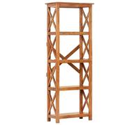 ZQQLVOO Estantería de Madera Maciza de Acacia con Acabado Miel, 4 Estantes Grandes para Organización, Resistente y Estable para el Hogar