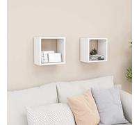 ZQQLVOO Estantería de pared, moderna y decorativa, con cubos, 2 unidades, color blanco, 26 x 15 x 26 cm, estantería de almacenamiento para dormitorio, salón, baño, cocina, oficina