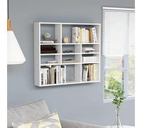 ZQQLVOO Estantería decorativa de pared, 90 x 16 x 78 cm, tablero de partículas, para dormitorio, baño, cocina, salón, oficina