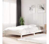ZQQLVOO Estructura de cama familiar, cama apilable, color blanco, 100 x 200 cm, madera maciza de pino, adecuada para habitaciones familiares