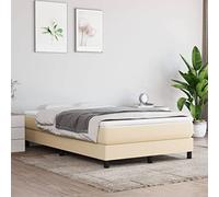 ZQQLVOO Estructura de cama familiar, con somier, con colchón, color crema, 120 x 200 cm, tela