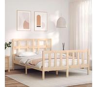 ZQQLVOO Estructura de cama familiar de madera maciza con cabecero de 4 pies