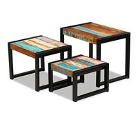 ZQQLVOO Juego de 3 mesas de madera vieja, mesa de consola, mesa de consola, mesa de pasillo, mesa de entrada, aparador, mesa auxiliar para entrada y pasillo