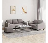 ZQQLVOO Juego de sofá duradero con taburete, tela resistente y estructura de metal resistente, cómodo acolchado para salón, comedor o habitación de invitados, peso del asiento de hasta 110 kg