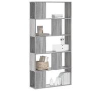 ZQQLVOO Librería 5 estantes gris Sonoma multifuncional estantería para sala de estar 80,5 x 23,5 x 162,5 madera