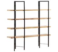 ZQQLVOO Librería con 4 estantes, estantería multifuncional para salón, 160 x 35 x 160 cm, madera maciza de mango