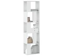 ZQQLVOO Librería de 5 estantes, color blanco, estantería decorativa para hotel, 45 x 23,5 x 162,5 cm, material de madera