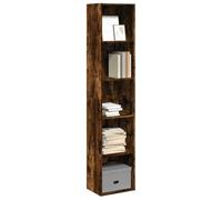 ZQQLVOO Librería de roble ahumado, estantería multifuncional para dormitorio, 40 x 30 x 189 cm, material de madera