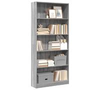 ZQQLVOO Librería Gris Sonoma Multifuncional Librería para Dormitorio 80x24x176cm Madera